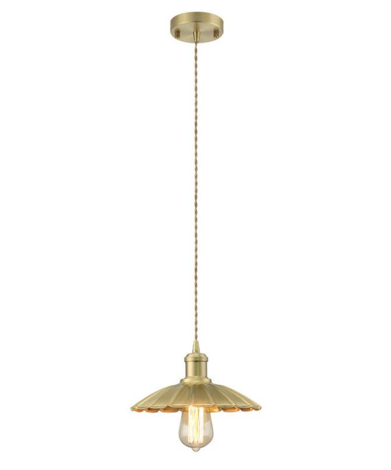 Scandinavian Tea Room Brass Lamp
