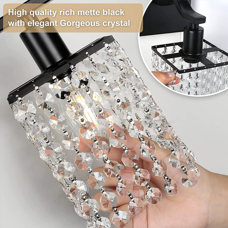 Scandinavian Light Luxury Bathroom Crystal Wall Light Fixture