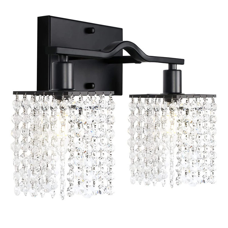 Scandinavian Light Luxury Bathroom Crystal Wall Light Fixture