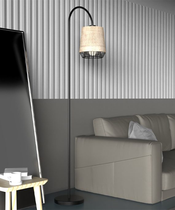 Retro rattan floor lamp living room dining room floor lamps