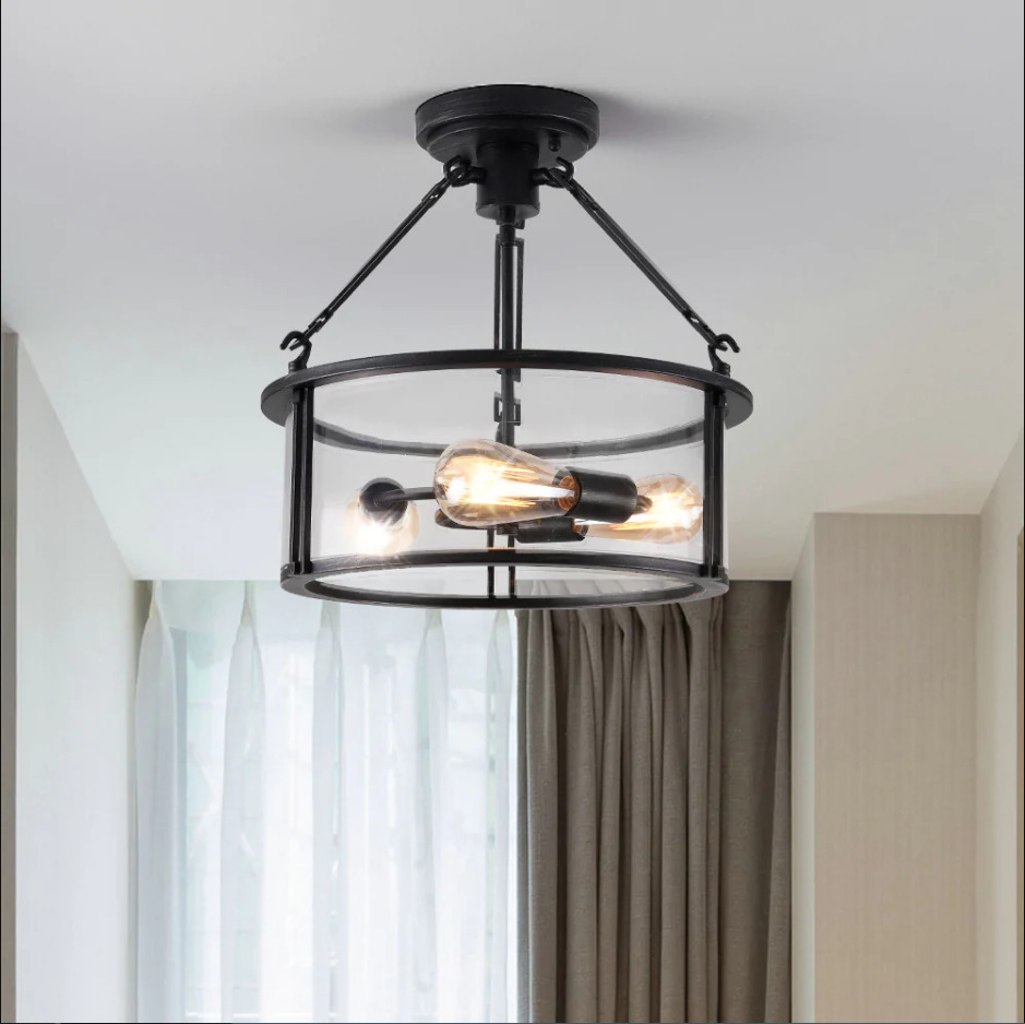 Iron ceiling light 3 heads