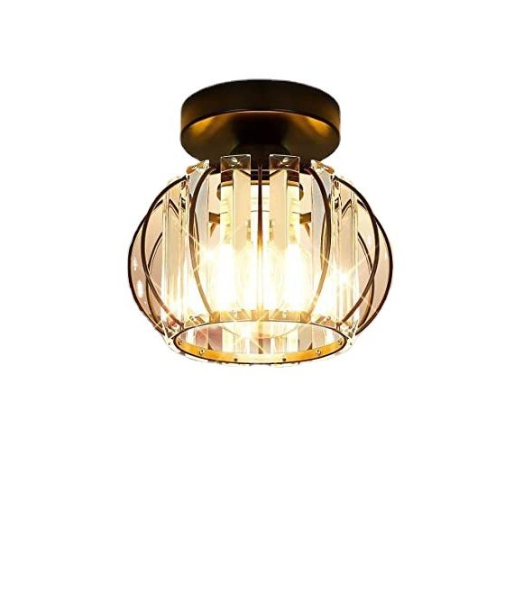 Crystal Single Head Iron Ceiling Light Decorative Lamps and Light Fixtures