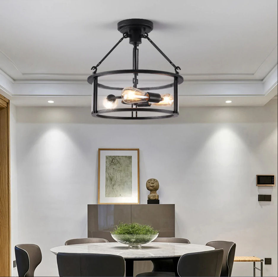 Iron ceiling light 3 heads