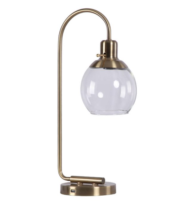 Bent Glass Shade Table Lamp