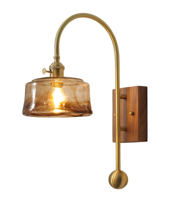 America Living Room Bedroom Brass Creative Wall Sconce