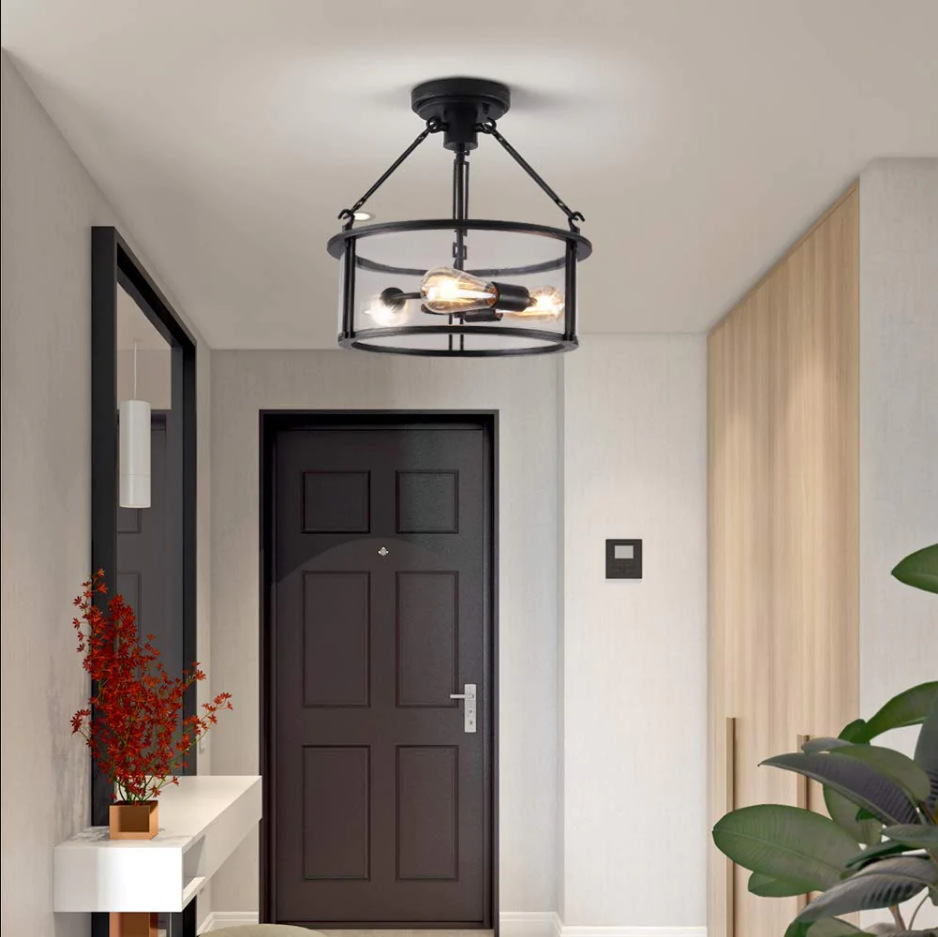 Iron ceiling light 3 heads