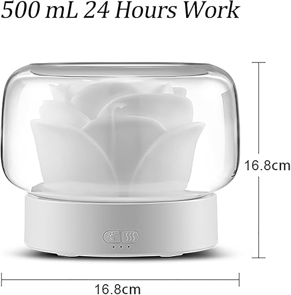 Diffusers for Essential Oils Large Room: SEVEYEE 500ml Aromatherapy Diffuser for Home Bedroom - Big Capacity Running 24 Hours Waterless Auto Off with 7 Colors Lights