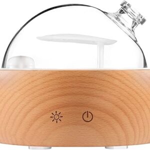 Glass Essential Oil Diffuser,Real Wood Base,The 2025 Upgrade Aromatherapy Diffuser,Aroma Diffuse Humidifier,LED Light in 7 Colors??Suitable for Home Office Bedroom