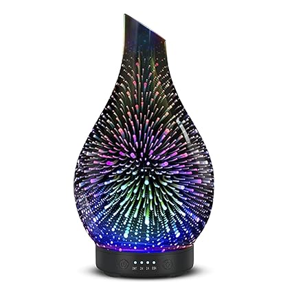 Essential Oil Diffuser 120ml Ultrasonic Aromatherapy Diffuser with Handmade Glass BPA Free Waterless Auto-Off, 4 Timer Setting 7 Colors Changed LED for Home Yoga Office - Image 6