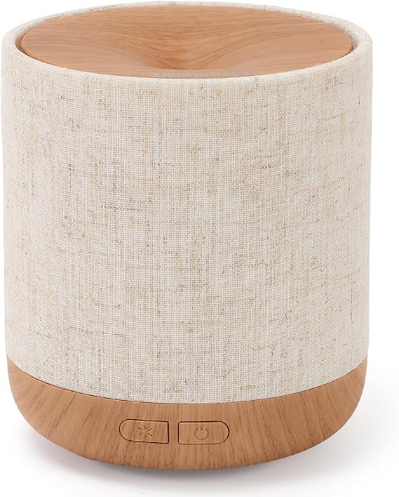 Essential Oil Diffuser 200ml with Fabric Cover and Night Lamp | Ultrasonic Aroma Diffuser | Humidifier w Lights | Room Decor | Small Humidifier for Bedroom | Gift