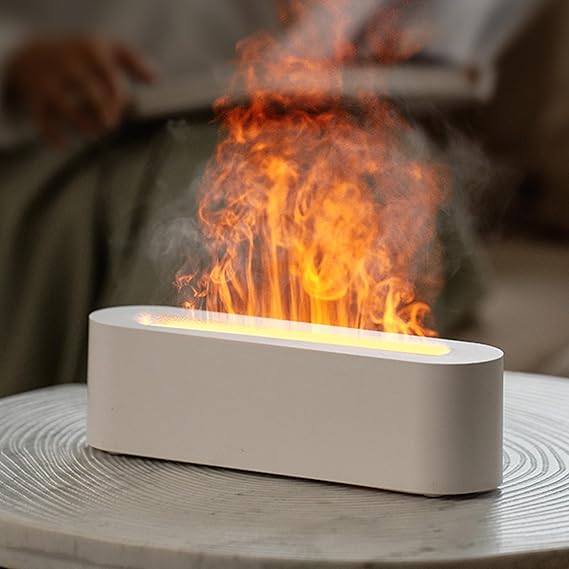 Essential Oil Diffuser, Fireplace Fire Flame Aromatherapy Diffuser, 150ml Ultrasonic Cool Mist Humidifier, Scent Aroma Diffuser with 7 Colors Light, Timer & Auto-Off for Home, Room - Image 4