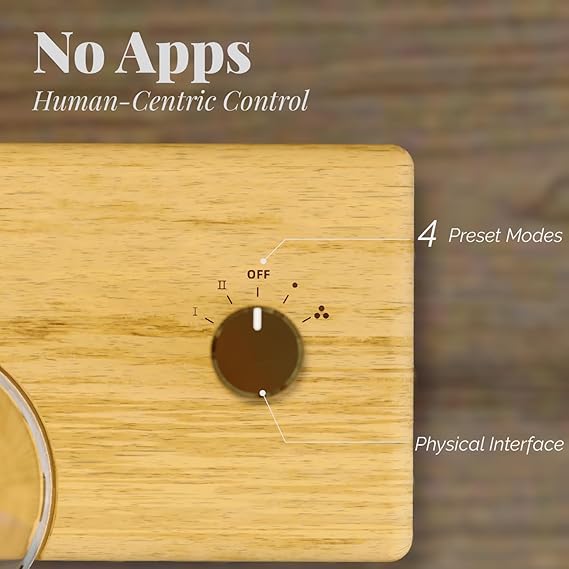 Waterdrop Glass Essential Oil Diffuser with Handmade Wood Base for Aromatherapy, Waterless Aroma Diffuser, Portable & Rechargeable Essential Oil Nebulizer with 4 Modes Timer, A Fragrance Diffuser Gift - Image 3