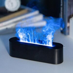 Essential Oil Diffuser, Fireplace Fire Flame Aromatherapy Diffuser, 150ml Ultrasonic Cool Mist Humidifier, Scent Aroma Diffuser with 7 Colors Light, Timer & Auto-Off for Home, Room