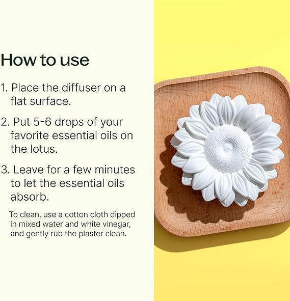Plant Therapy Passive Lotus Flower Aromatherapy Diffuser - A Chic and Natural Home, Office, and Travel Essential Oil Diffuser - Image 7